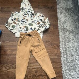 Zara hoodie and cargo sweats